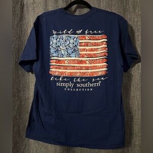 Simply Southern Blue Patriotic Tee